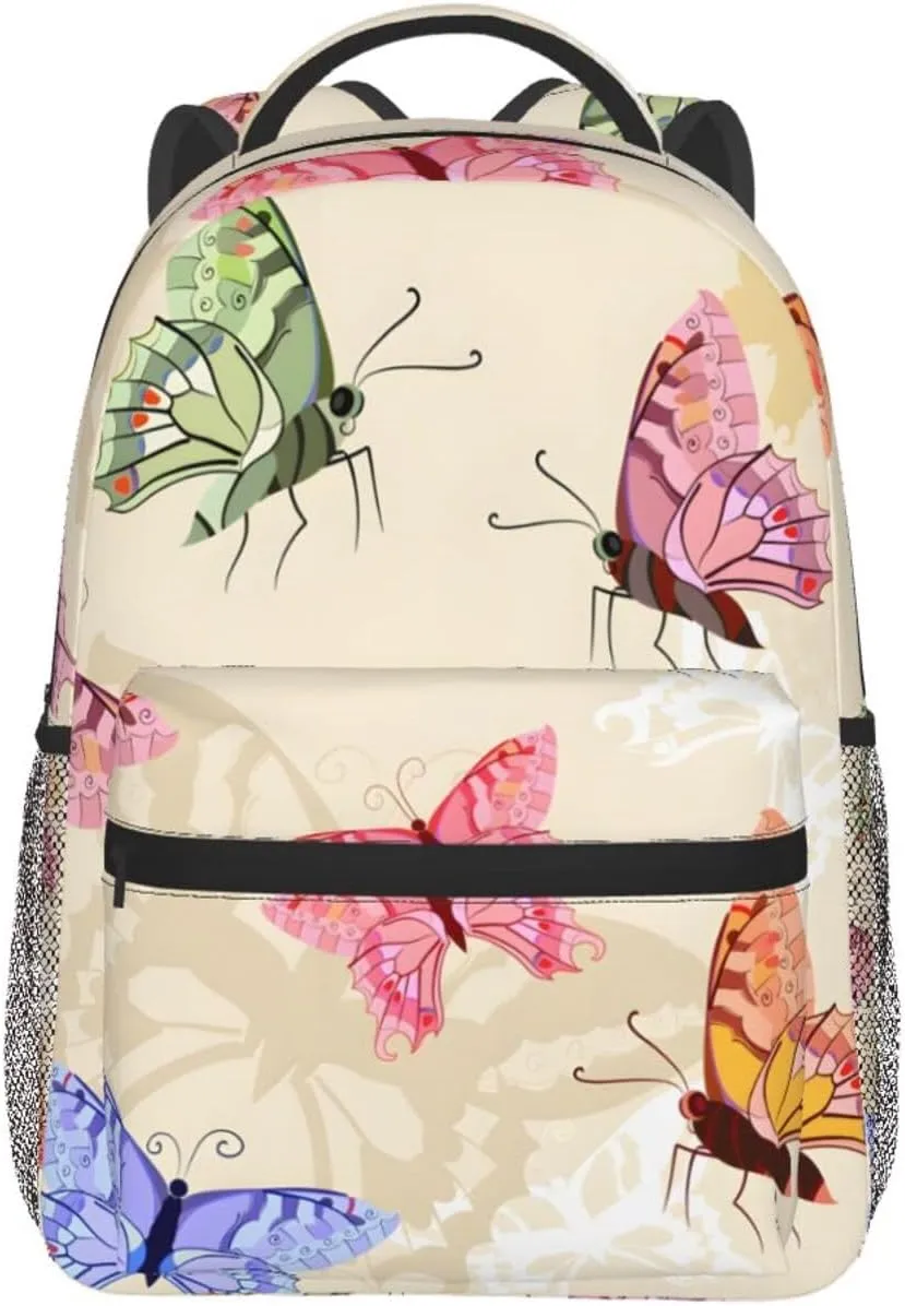 Butterfly Travel Laptop Backpack for Women Lightweight College Backpack Adjustable Fits 15.6 Inch Laptop Bag Waterproof for Men, Gym