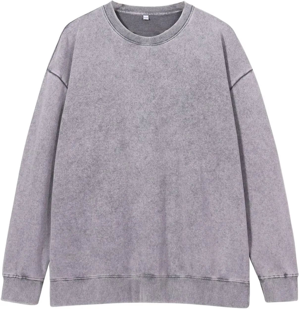 Cambkatl Vintage Heavyweight Sweatshirt for Men Stylish Distressed Crewneck Casual Long Sleeve Pullover Loose Outwear Tops