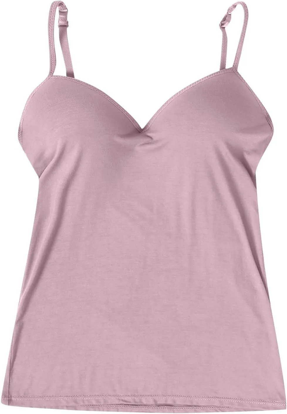Camisole Tops for Women Built in Bra Adjustable Spaghetti Strap Shelf Bra Tank Tops Wireless Yoga Workout Padded Cami