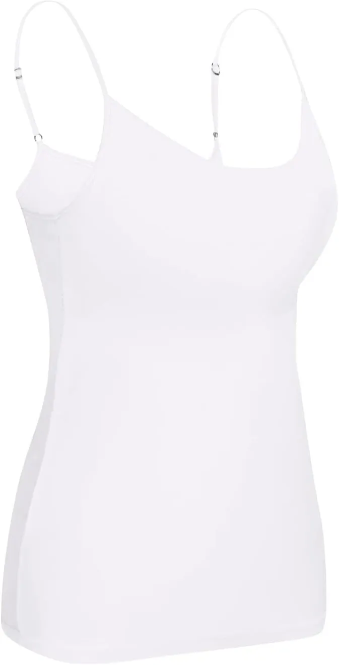 Camisole Tops for Women Built in Bra Adjustable Spaghetti Strap Workout Yoga Shirts Basic Tank Tops Layer Padded Bra