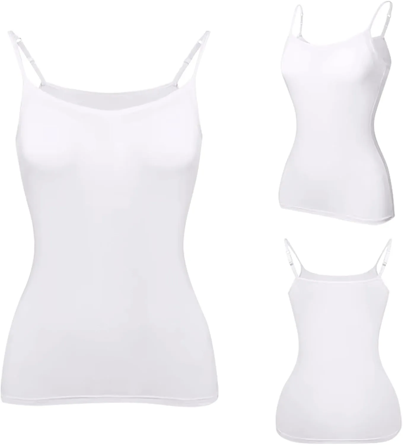 Camisole Tops for Women Built in Bra Adjustable Spaghetti Strap Workout Yoga Shirts Basic Tank Tops Layer Padded Bra