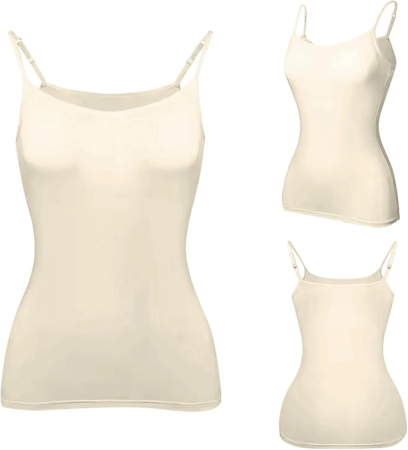 Camisole Tops for Women Built in Bra Adjustable Spaghetti Strap Workout Yoga Shirts Basic Tank Tops Layer Padded Bra