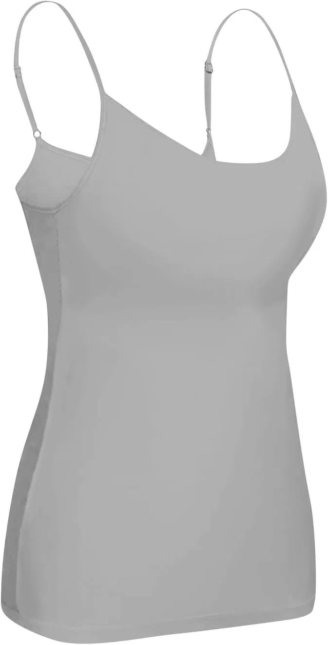 Camisole Tops for Women Built in Bra Adjustable Spaghetti Strap Workout Yoga Shirts Basic Tank Tops Layer Padded Bra