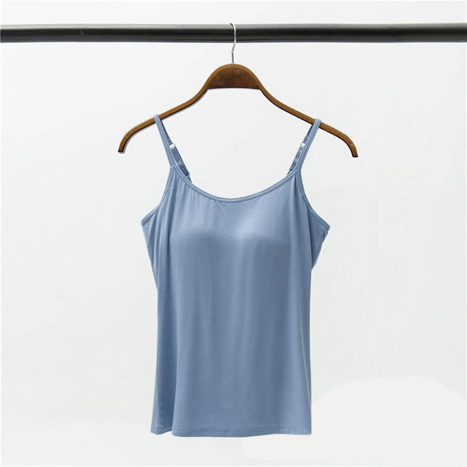 Camisole Tops for Women Built in Bra Plus Size Padded Tank Tops Camisole Spaghetti Strap Workout Athletic Tanktops