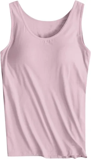 Camisole Tops for Women Running Sports Racerback Bras Plus Size Comfy Tank Tops Sleeveless Tanks with Built in Bra