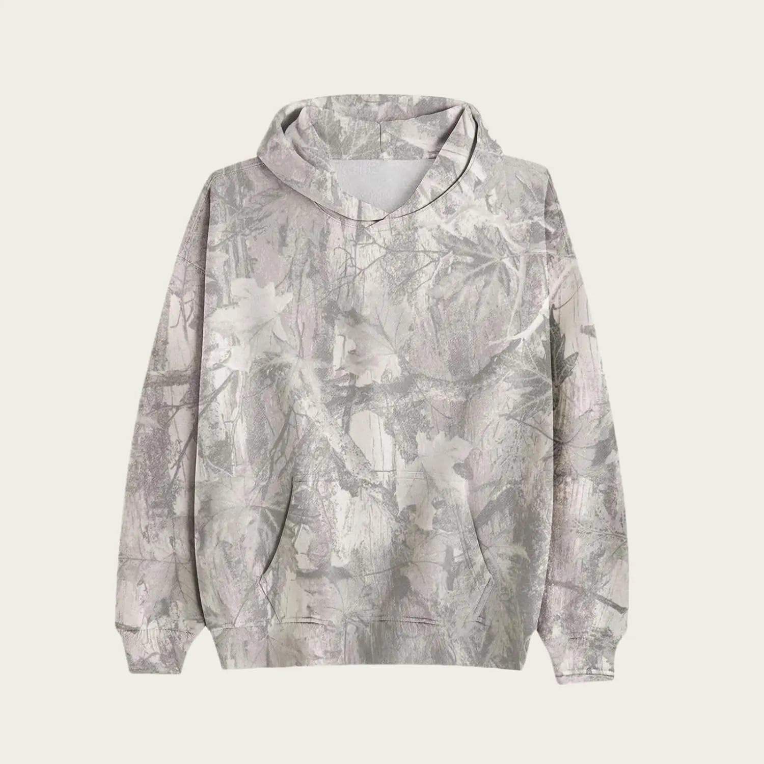 Camo Hoodie Womens Maple Leaf Print Oversized Hooded Sweatshirt Pullover Loose Casual Top Workout Athletic Hoodies