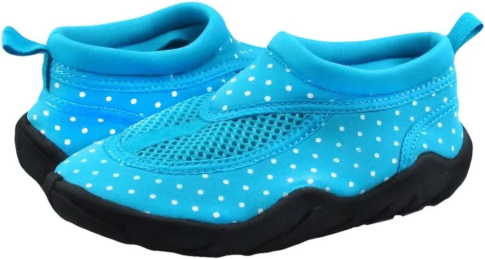 Capelli New York Neoprene & Mesh with Dots Girls Aqua Shoes Pink Combo 10/11