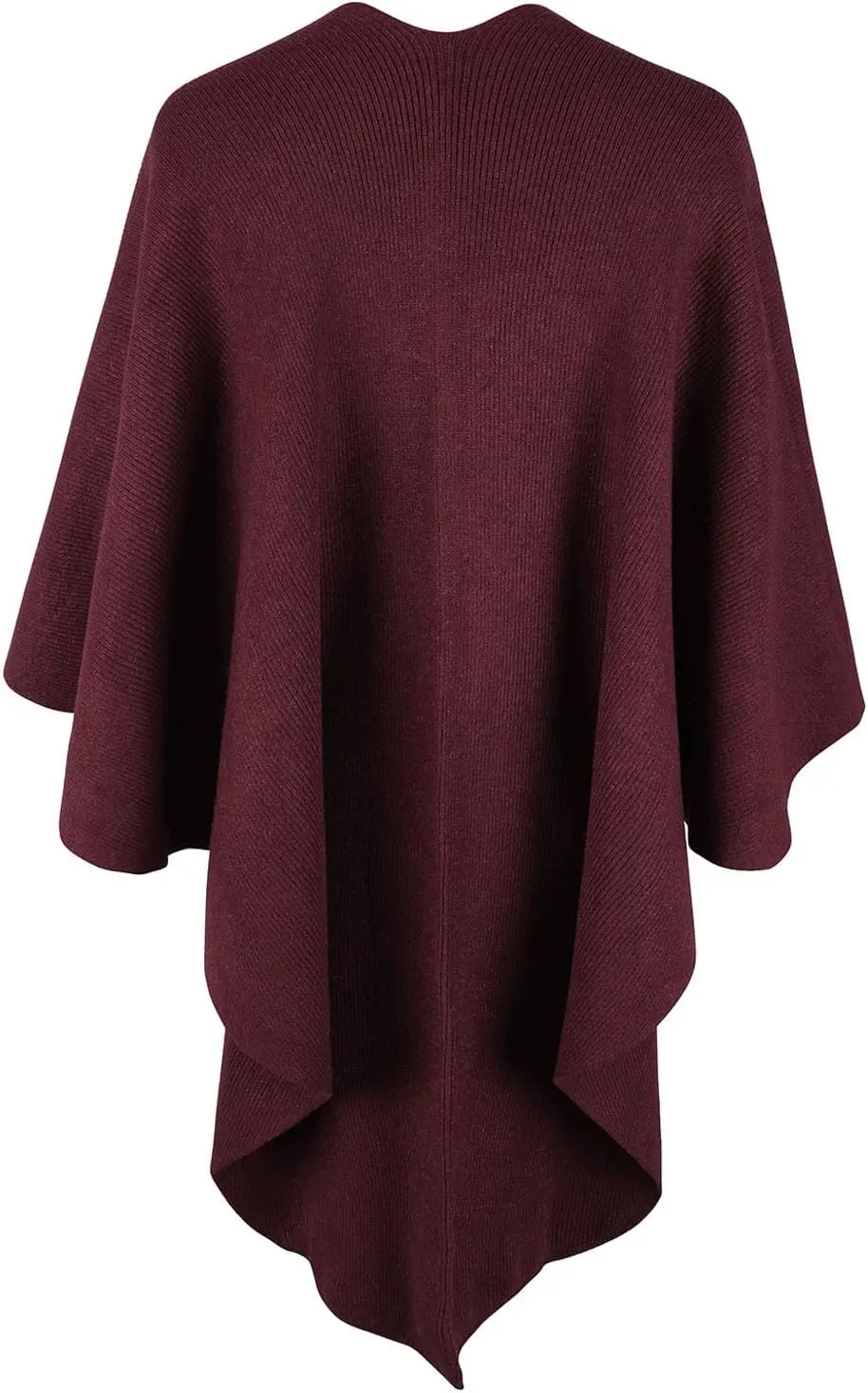 Cardigan for Women Winter Cloak Shawl Wraps Faux Fur Pompoms Irregular Hem Cape Warm Open Front Knit Sweater Shawls