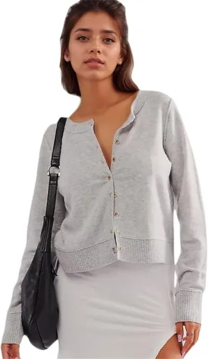 Cardigan Sweaters for Women Lightweight Crew Neck Button Down Long Sleeve Open Front Knit Cardigans