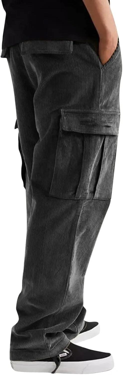 Cargo Pants for Men Big and Tall Pants for Men Stretch Men's Slim Fit Fleece Pants Winter Big and Tall Stretch Jogger