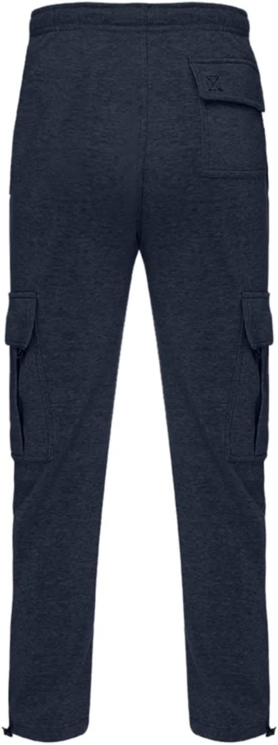 Cargo Pants For Men Men's Heavyweight Cargo Fleece Sweatpants Stretch Elastic Sports Jogger Fashion Trousers Pants