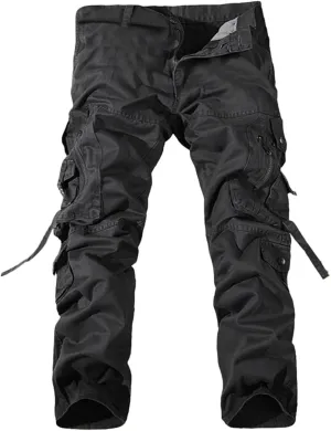 Cargo Pants for Men Relaxed Fit Men's Sweatpants Casual Lounge Cotton Yoga Pants Loose Open Bottom Straight Leg Male