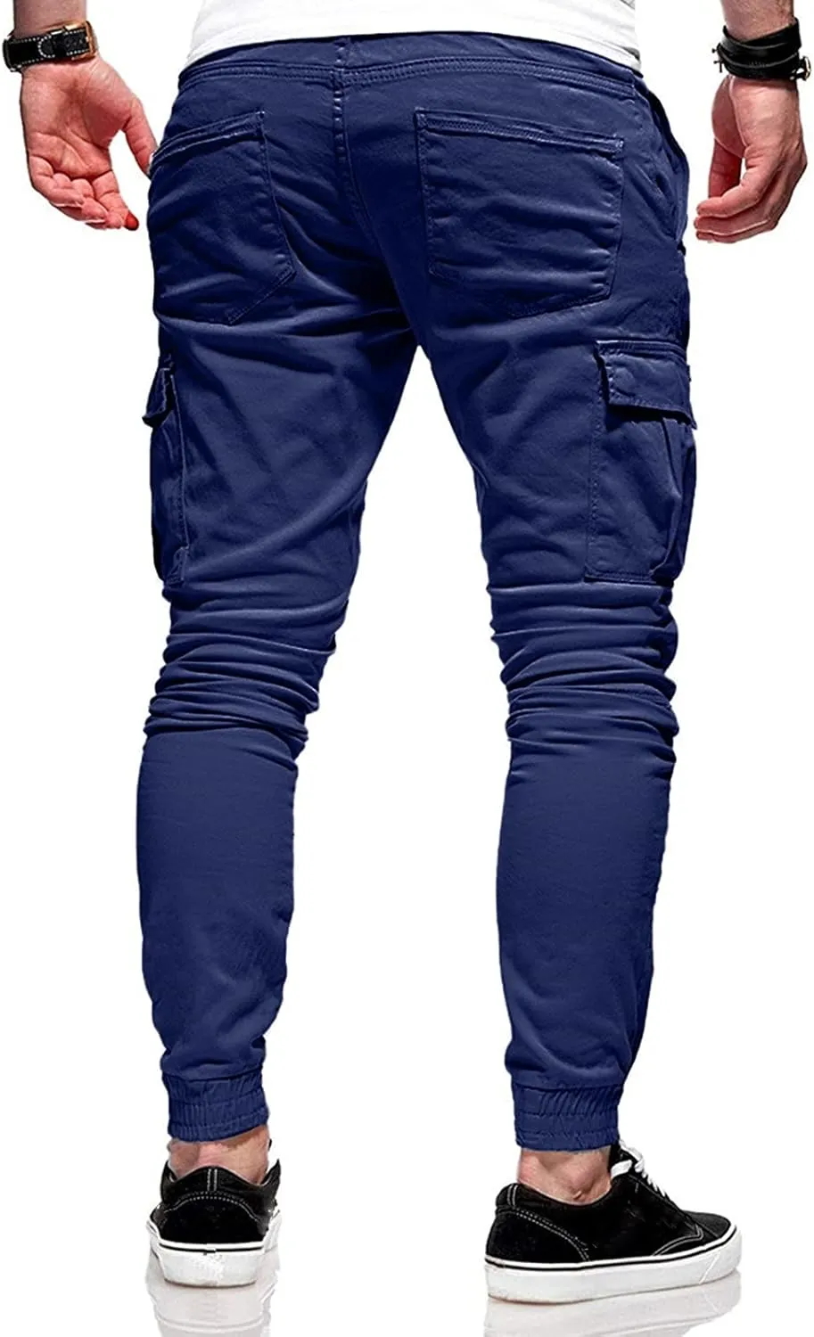 Cargo Pants for Men Relaxed Fit Stretch Elastic Waist Hiking Pants Sport Pants Jogger Sweatpants Men's Pants Straight