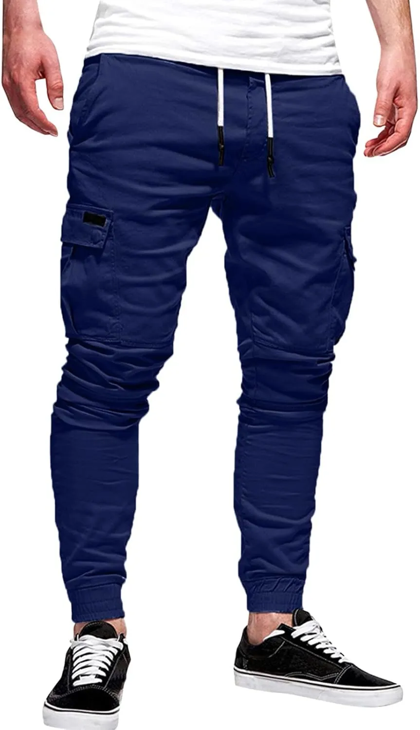 Cargo Pants for Men Relaxed Fit Stretch Elastic Waist Hiking Pants Sport Pants Jogger Sweatpants Men's Pants Straight