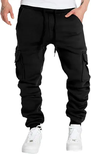 Cargo Pants for Men Wide Leg Multi Pockets Mens Pants Classic Cotton Casual Work Hiking Relaxed Fit Pants