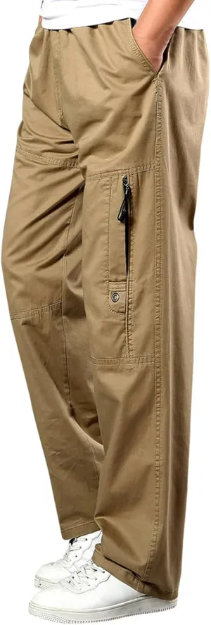 Cargo Sweatpants for Men Mens Lounge Pants Heavyweight Sweatpants Fleece Lined with Pockets Elastic Waist Cargo Pants