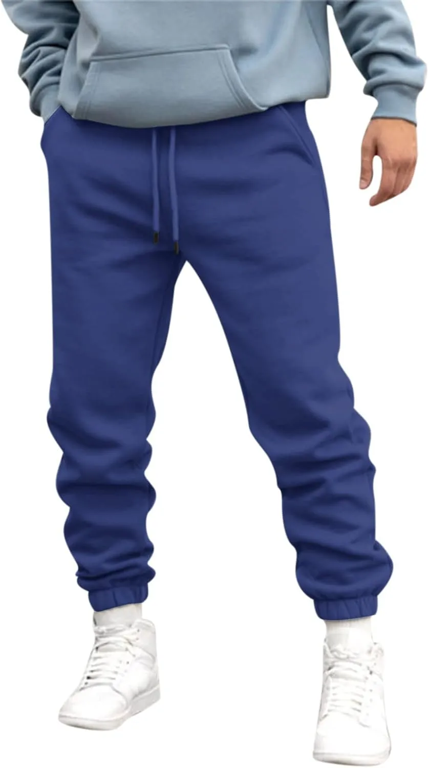 Cargo Sweatpants for Men Mens Lounge Pants Men's Slim Fit Gym Running Workout Pants Athletic Drawstring Jogger Pants