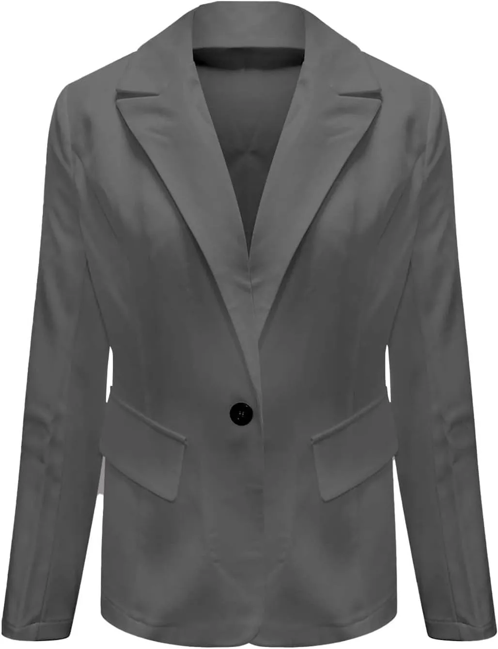 Casual Blazer for Women Professional Work Suit Jacket Long Sleeve Button Open Front Cardigan Blazer Trendy Clothes