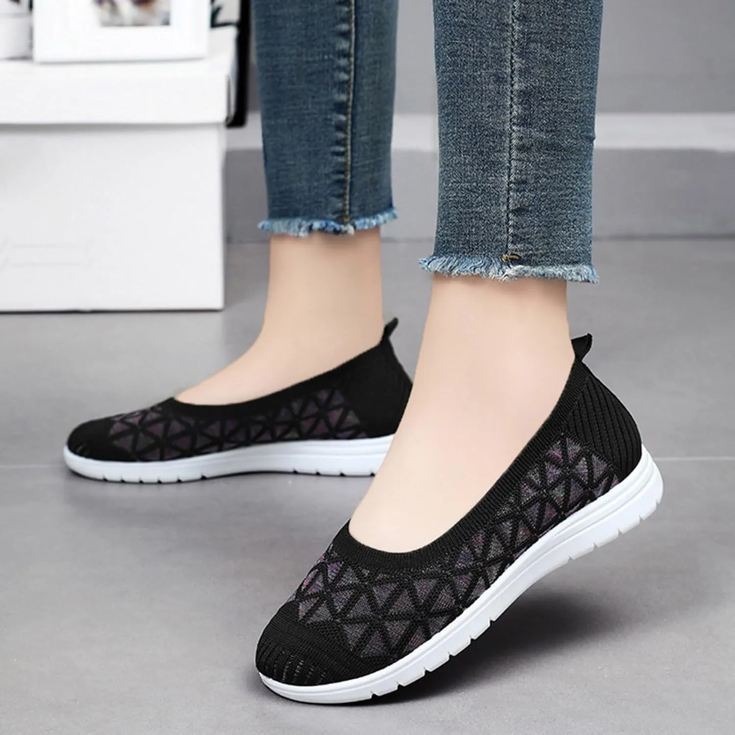 Cathalem Hands Free Walking Shoes for Women Slip on Sneakers with Arch Support Lightweight Orthopedic Casual Running Shoes