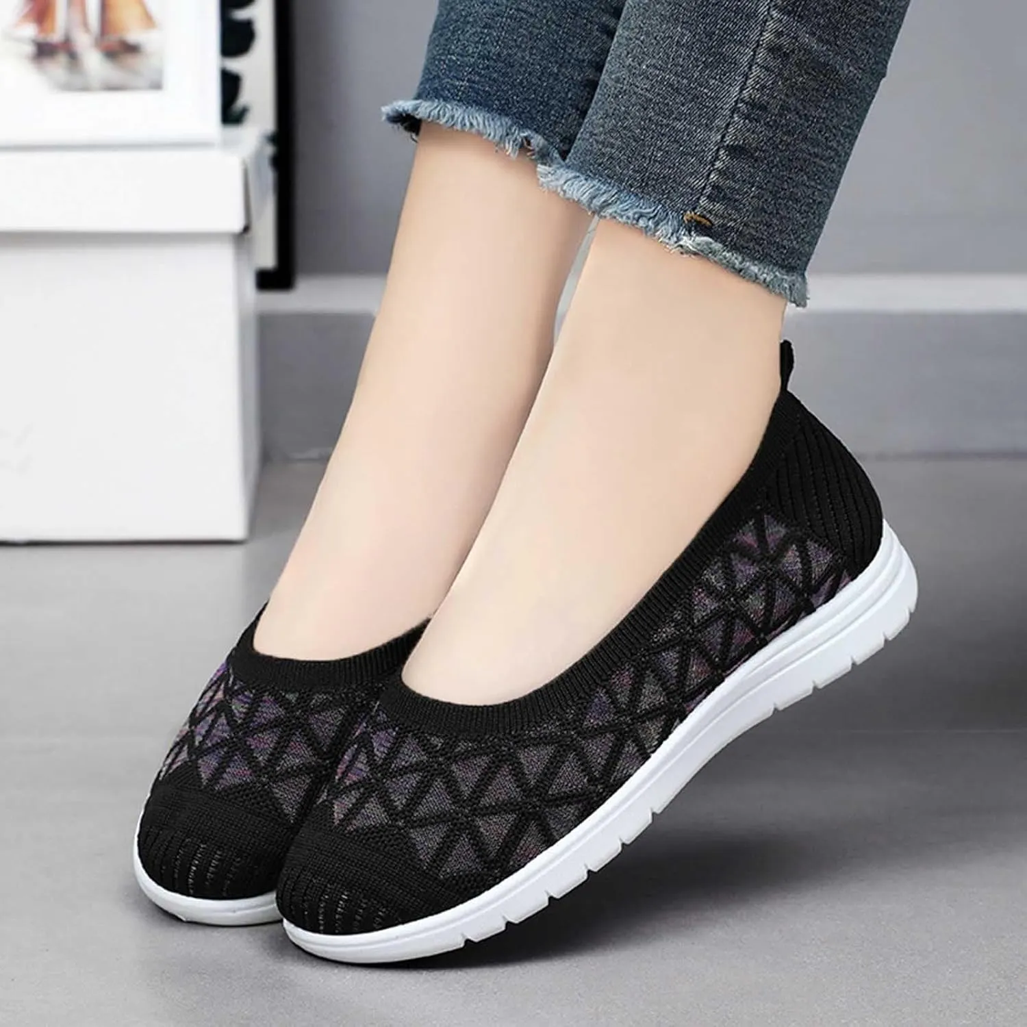 Cathalem Hands Free Walking Shoes for Women Slip on Sneakers with Arch Support Lightweight Orthopedic Casual Running Shoes