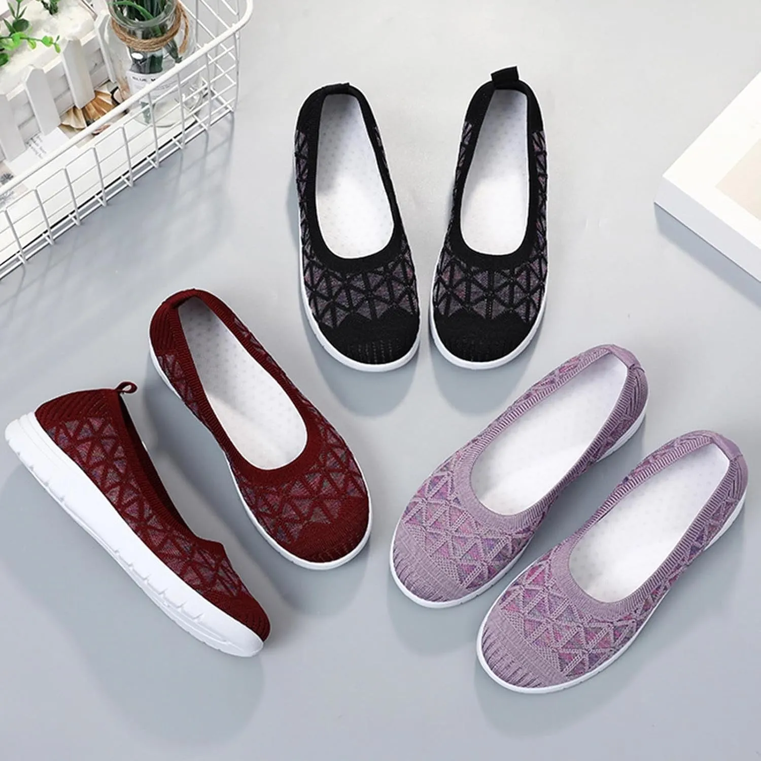 Cathalem Hands Free Walking Shoes for Women Slip on Sneakers with Arch Support Lightweight Orthopedic Casual Running Shoes