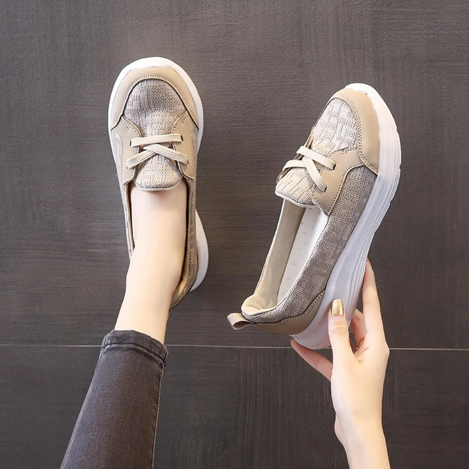 Cathalem Loafers for Women 2024 on The Go 2024 Comfort Loafers Flats Wide Width Fit Walking Slip-Ins Sneakers Boat Shoes