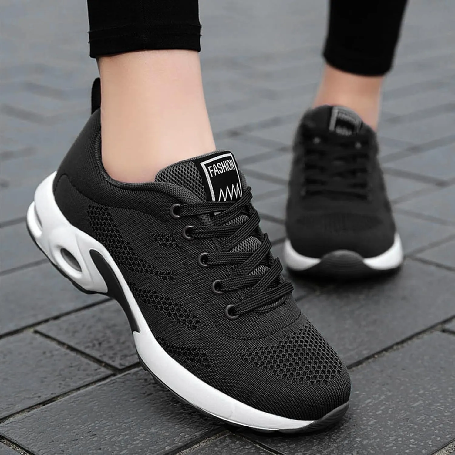 Cathalem Orthopedic Sneakers for Women Air Cushion Running Shoes Lightweight Tennis Walking Shoes Mesh Breathable Sneakers