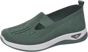 Cathalem Women's Woven Orthopedic Breathable Soft Shoes Arch Support, Diabetes Foam Shoes Walking Anti-Skid Sports Shoes