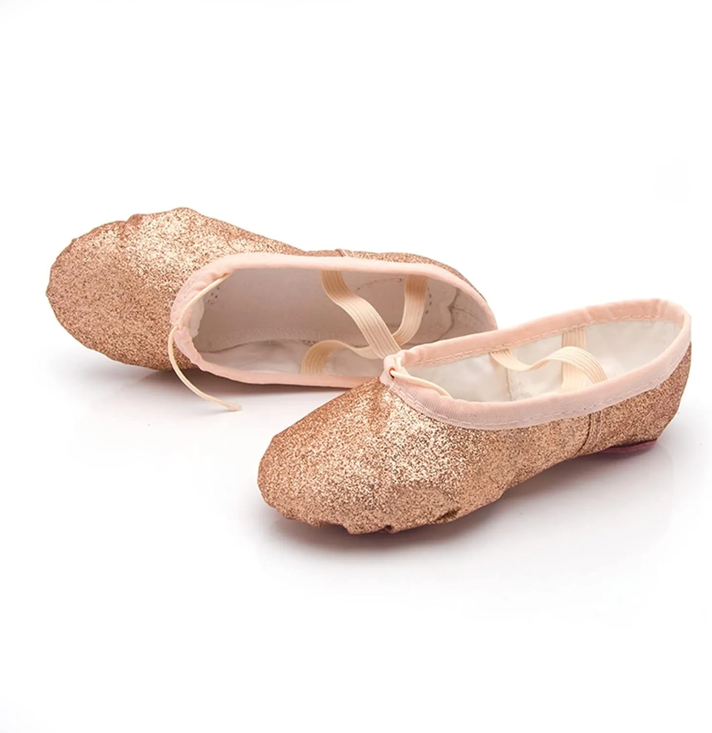 Children Ballet Shoes for Girls Dance Performance Slippers Sequins enuine Leather Ballerina Yoga Shoes