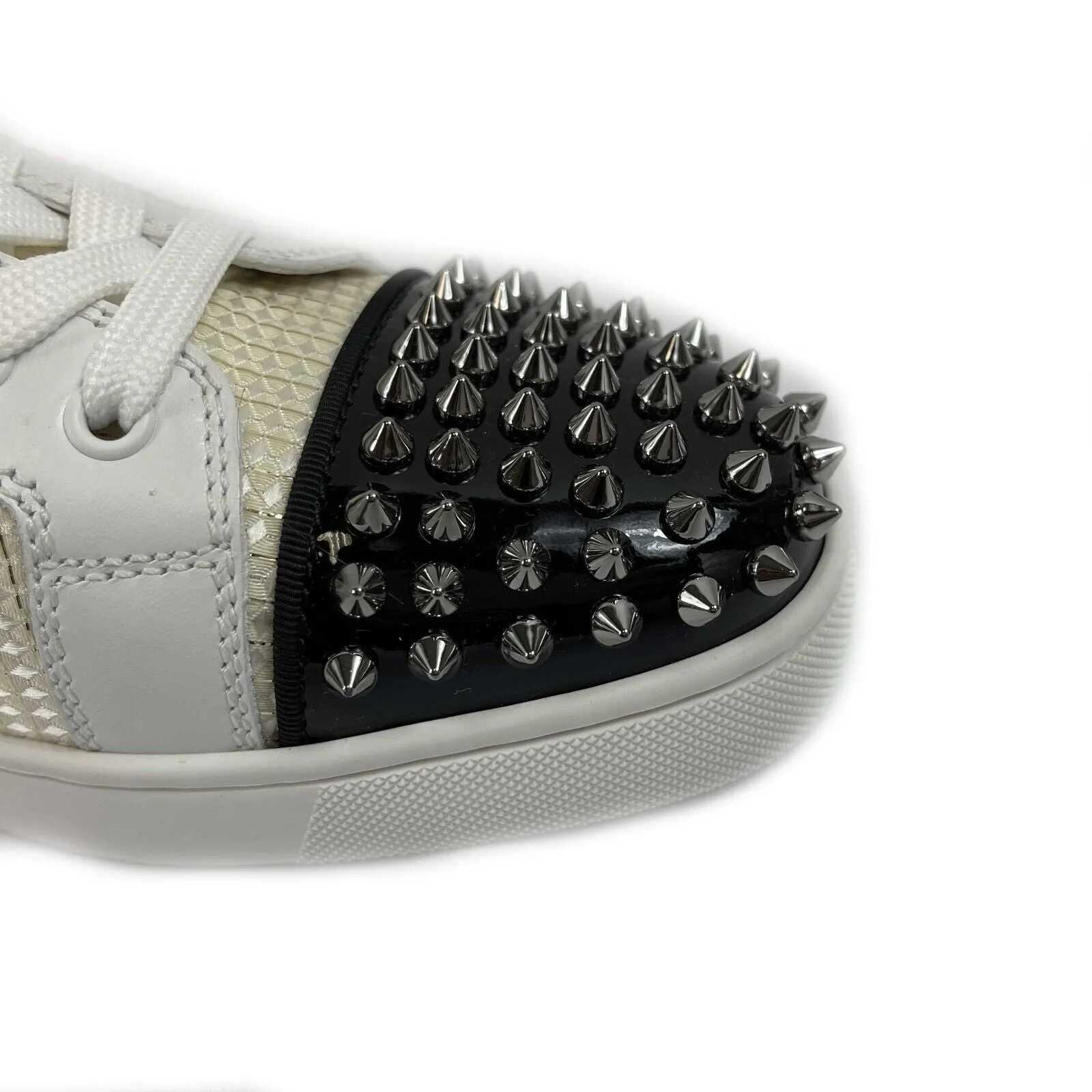 Christian Louboutin Flat Iridescent Sequin Paillett High Top Sneaker 41 US 8 NEW