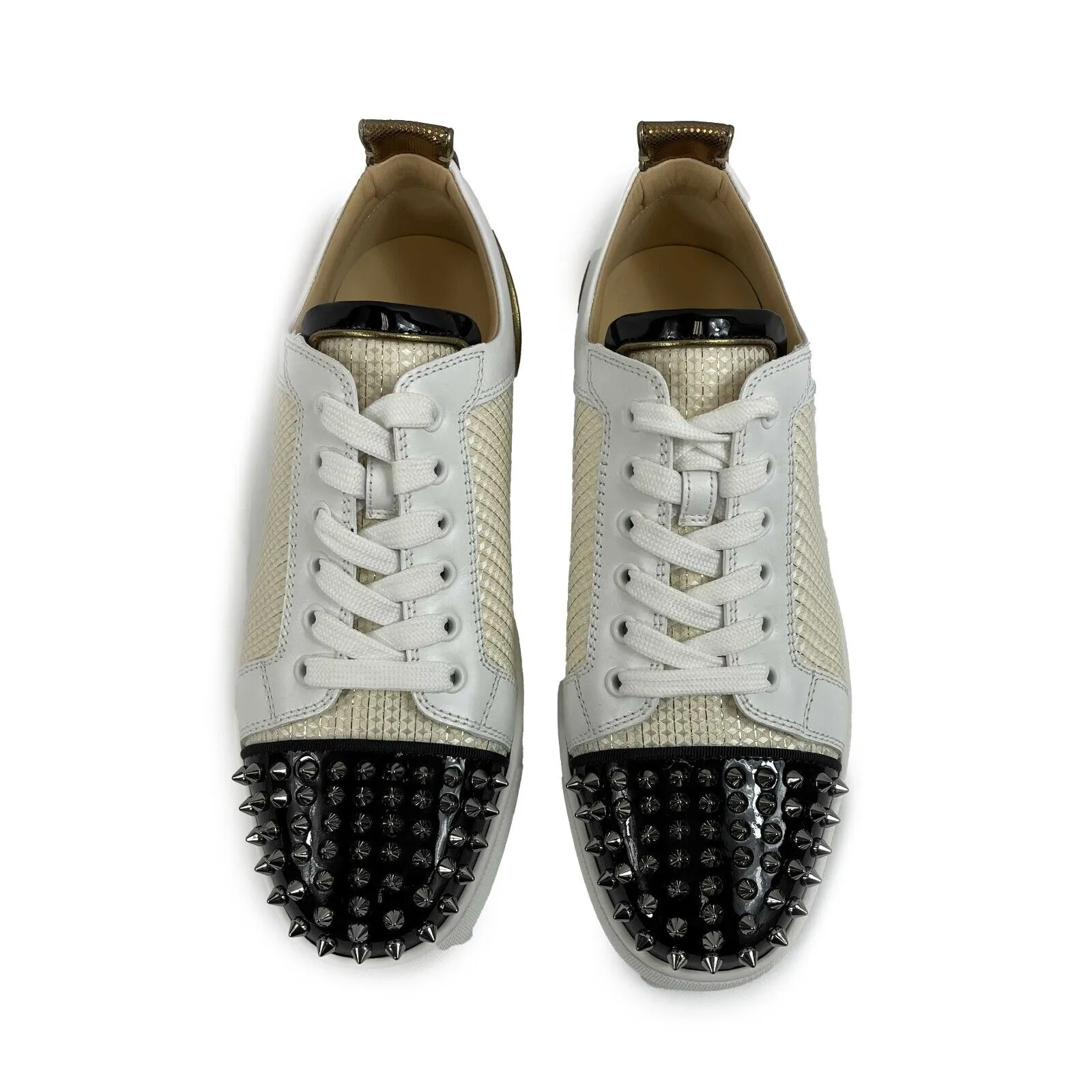 Christian Louboutin Flat Iridescent Sequin Paillett High Top Sneaker 41 US 8 NEW