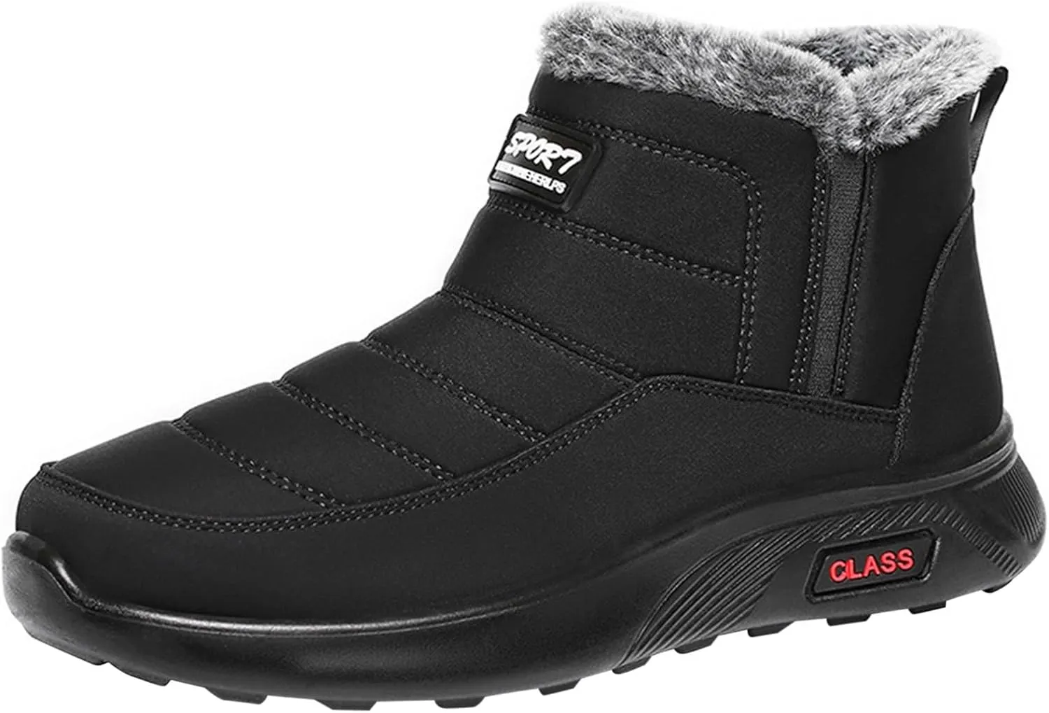 Chunky Heel Winter Boots for Women Women's Snow Boots Size 7 W Slip On Winter Shoes for Women Womens Ankle Boots Fur Lined Mid Calf Winter Boots Women Prime of Day Deals Today 2024