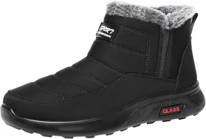 Chunky Heel Winter Boots for Women Women's Snow Boots Size 7 W Slip On Winter Shoes for Women Womens Ankle Boots Fur Lined Mid Calf Winter Boots Women Prime of Day Deals Today 2024