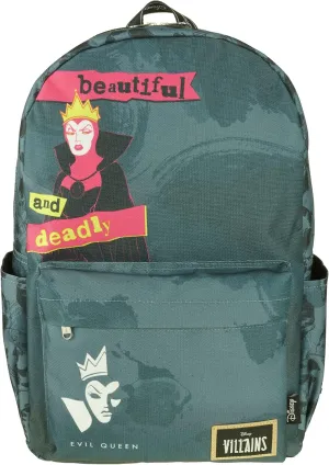 Classic Disney Villains - Evil Queen Backpack with Laptop Compartment for School, Travel, and Work, Multicolor
