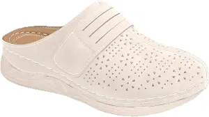 Clogs for Women Comfortable Orthopedic Low Wedge Sandals Dressy Summer Closed Toe Slides Mules Casual Slip On Wide Width Lightweight Slippers with Arch Support