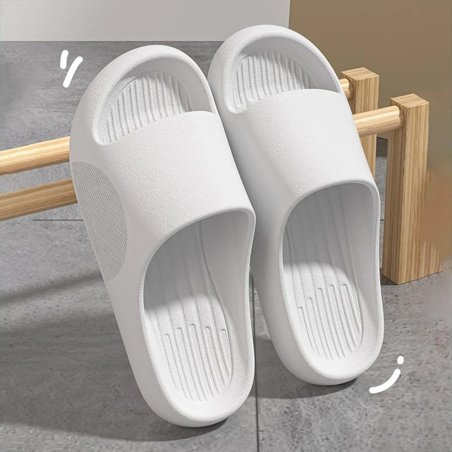 Cloud Slides Mens Bath Slippers Women and Men Shower Shoes Pillow Slippers Water Shoe Dry Quickly Open Toe