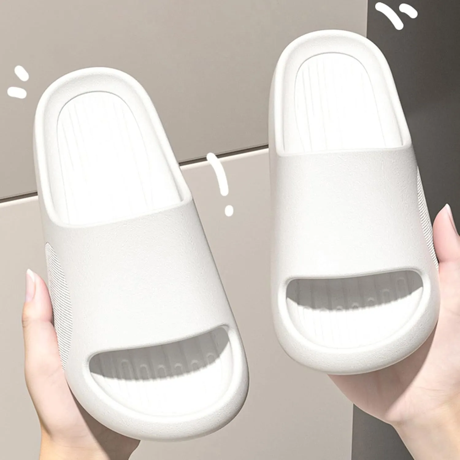 Cloud Slides Mens Bath Slippers Women and Men Shower Shoes Pillow Slippers Water Shoe Dry Quickly Open Toe