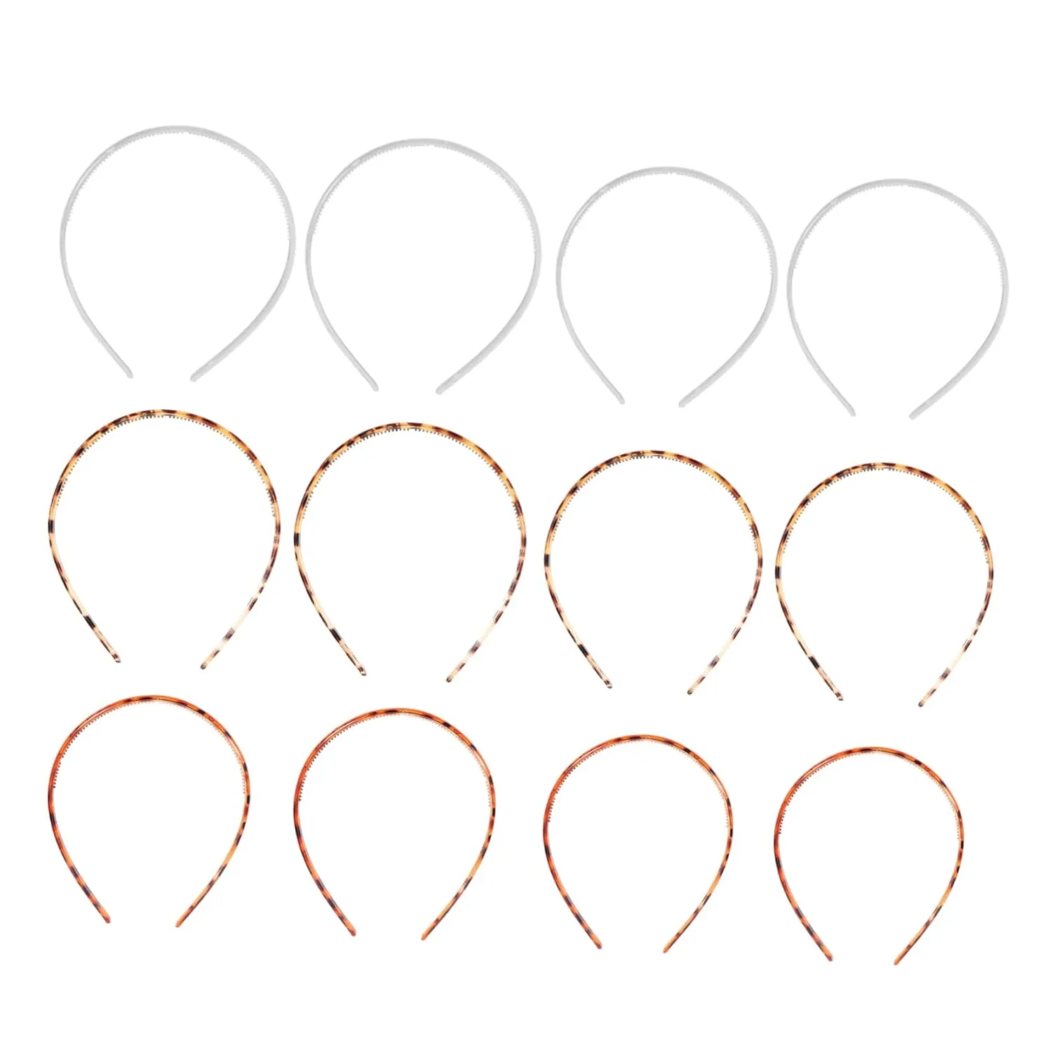 Comb Hair Hoops Teeth 12pcs Plastic Hairband Headband Hair Clips for Women