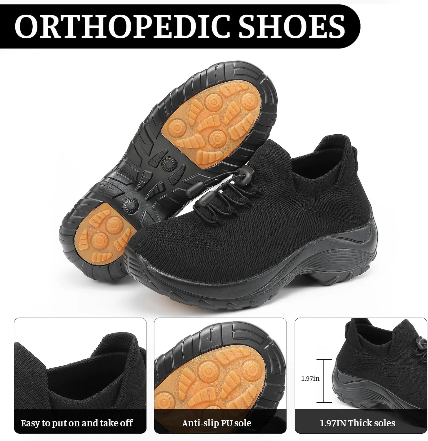 Comfort Wear Orthowear Shoes for Women Men Orthopedic Sneakers Breathable Women Walking Shoes Comfortable Casual Ladies Athletic Shoe Plantar Fasciitis Ortho Sneakers Non Slip Stretch Cushion Shoe