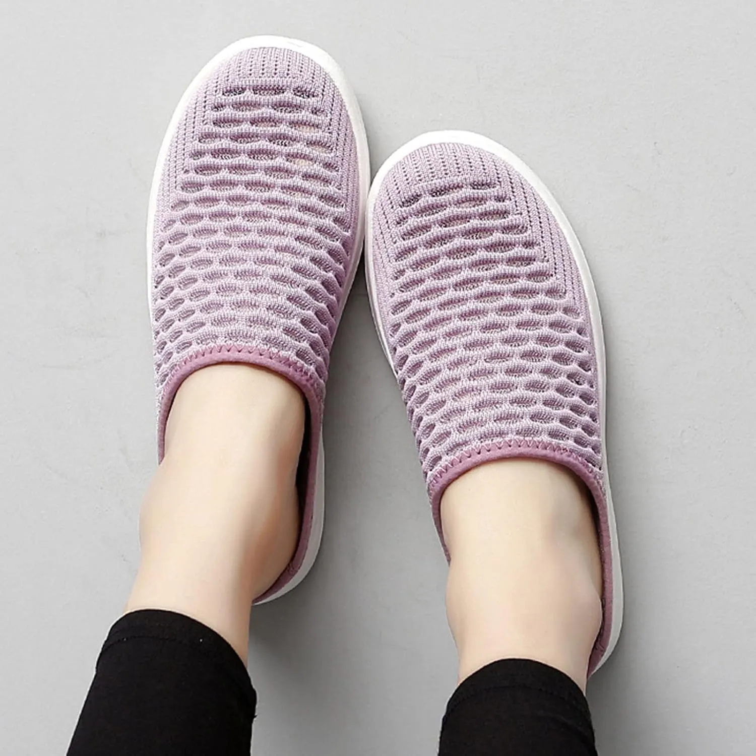 Comfortable Orthopedic Shoes for Women, Casual Sports Women Wide Width Breathable Walking Comfortable Slip on Sneakers, Non Slip Lightweight Shoes Arch Support Sneakers 