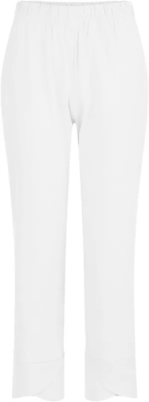 Cotton Linen Pants Women Casual Summer Capris Lightweight Cropped Pants Baggy Palazzo Pants Comfy Harem Pants with Pockets