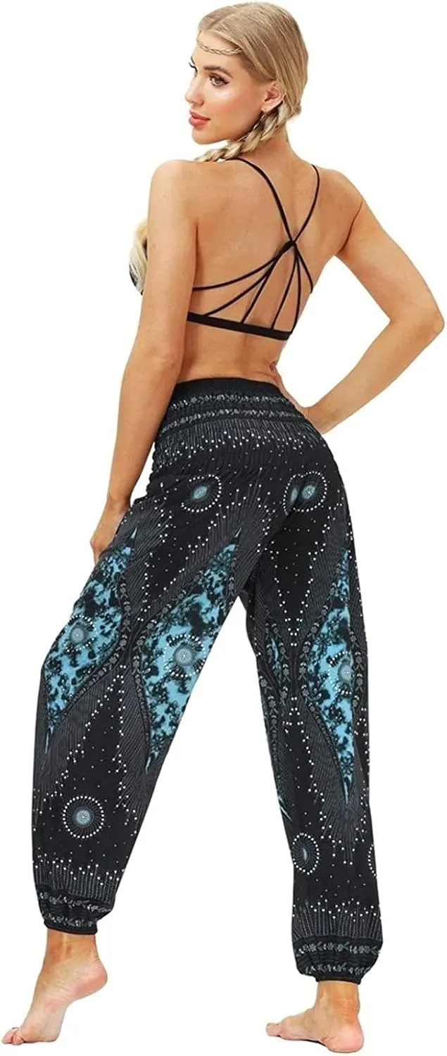 CRMY Women's Pants Long Print Baggy Harem Pants Summer Pants Yoga Pants Baggy Harem Style