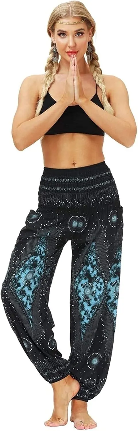 CRMY Women's Pants Long Print Baggy Harem Pants Summer Pants Yoga Pants Baggy Harem Style