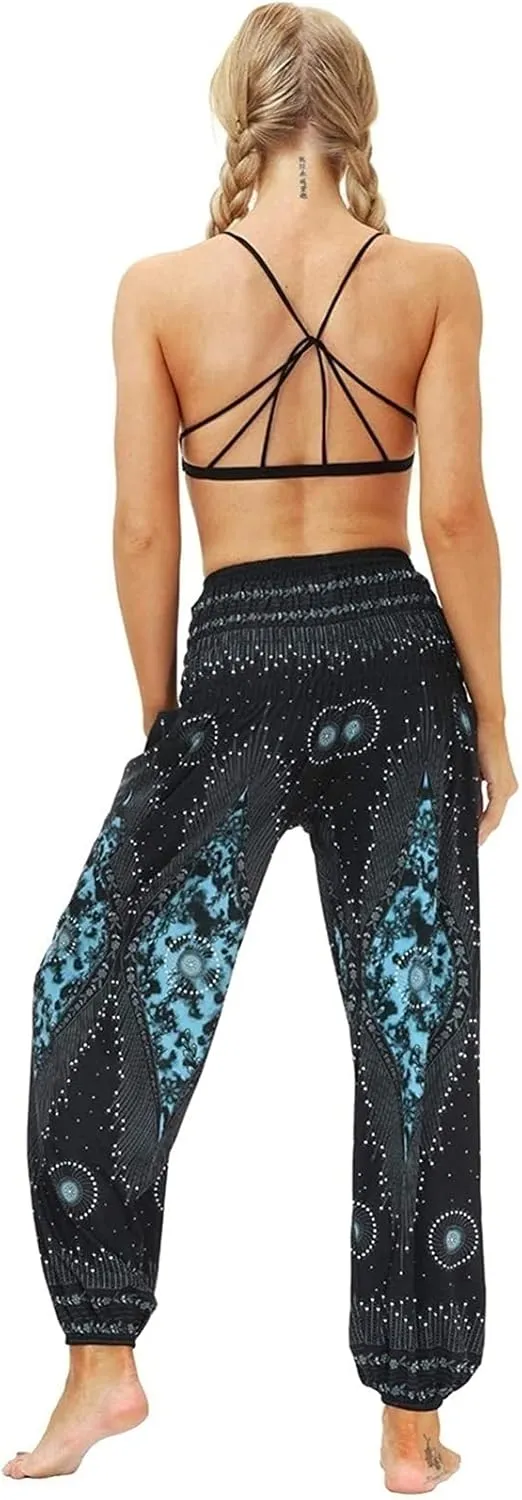CRMY Women's Pants Long Print Baggy Harem Pants Summer Pants Yoga Pants Baggy Harem Style