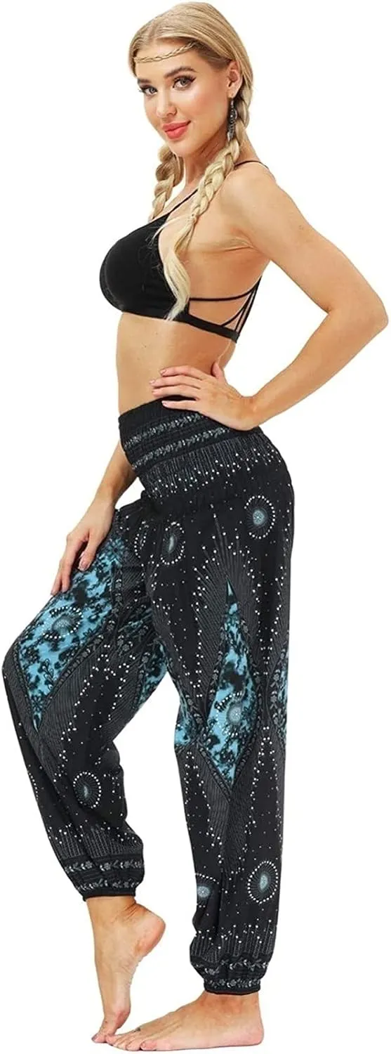 CRMY Women's Pants Long Print Baggy Harem Pants Summer Pants Yoga Pants Baggy Harem Style