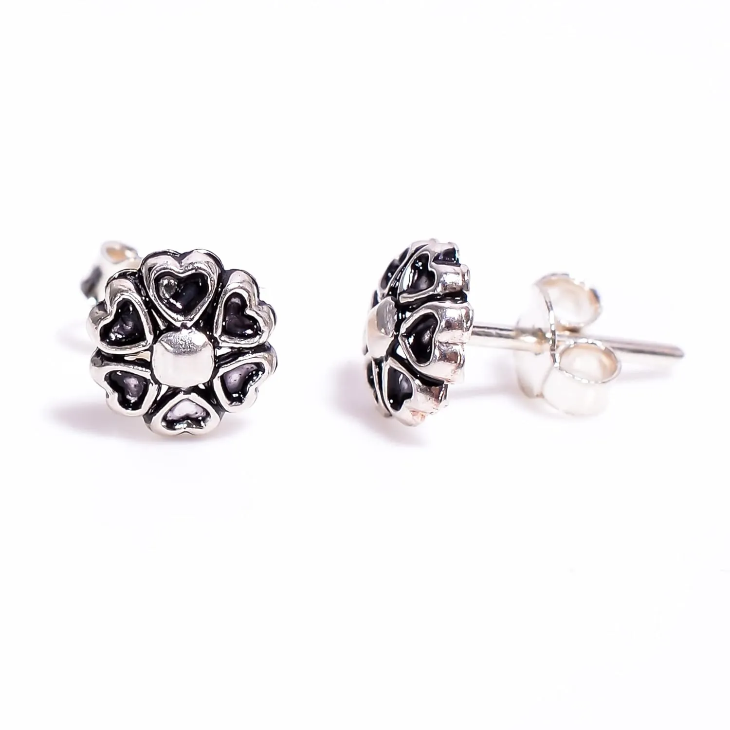 Dainty 925 Sterling Silver Studs Earrings - Hypoallergenic Birthstone Jewelry Gift for Women, Perfect Gift for her, wife and mother