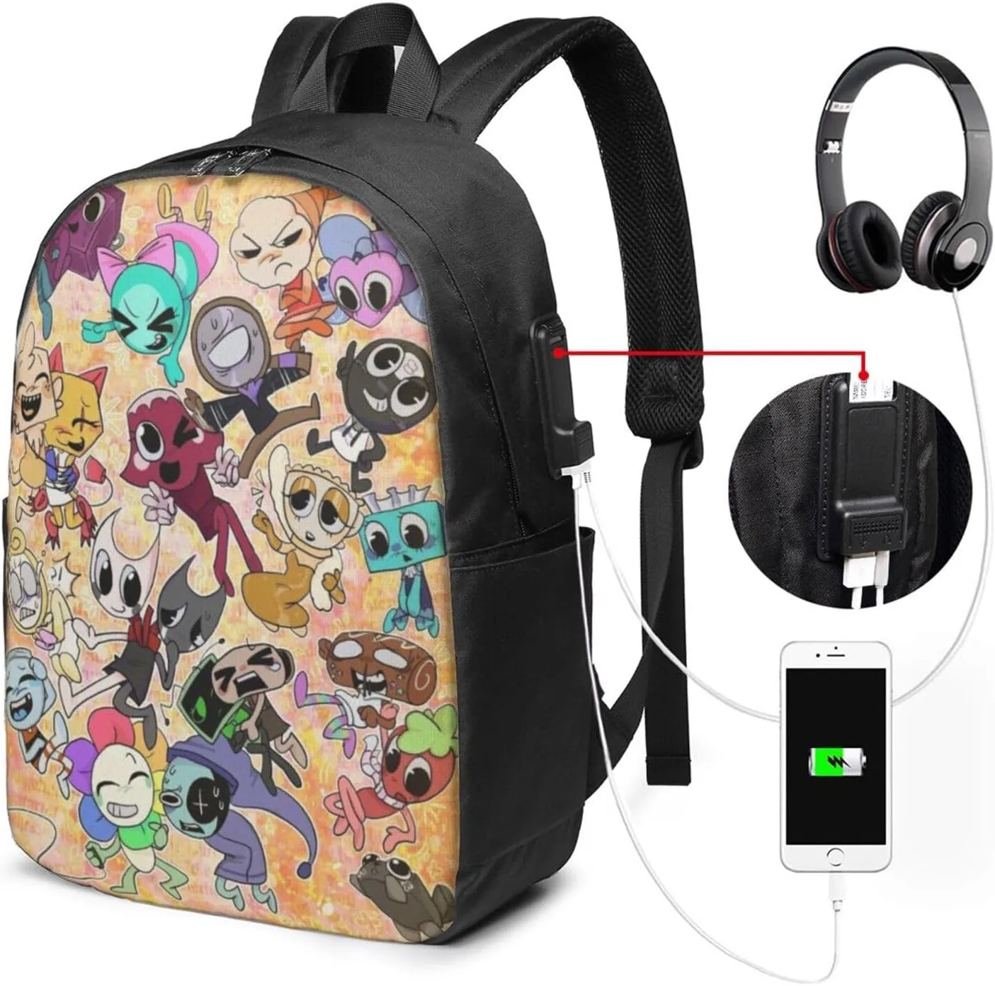 Dandy'S World 3 Backpack Lightweight Large Capacity Laptop Backpack Travel Backpacks For Unisex 17in.