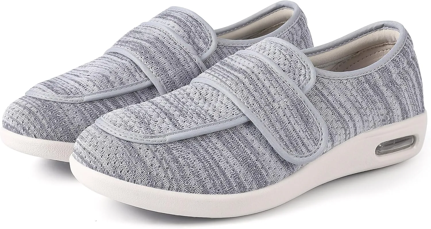Diabetic Shoes for Women, Women's Wide Width Elderly Shoes, Adjustable Closure Lightweight Breathable, Swollen Feet Walking Edema Sneakers
