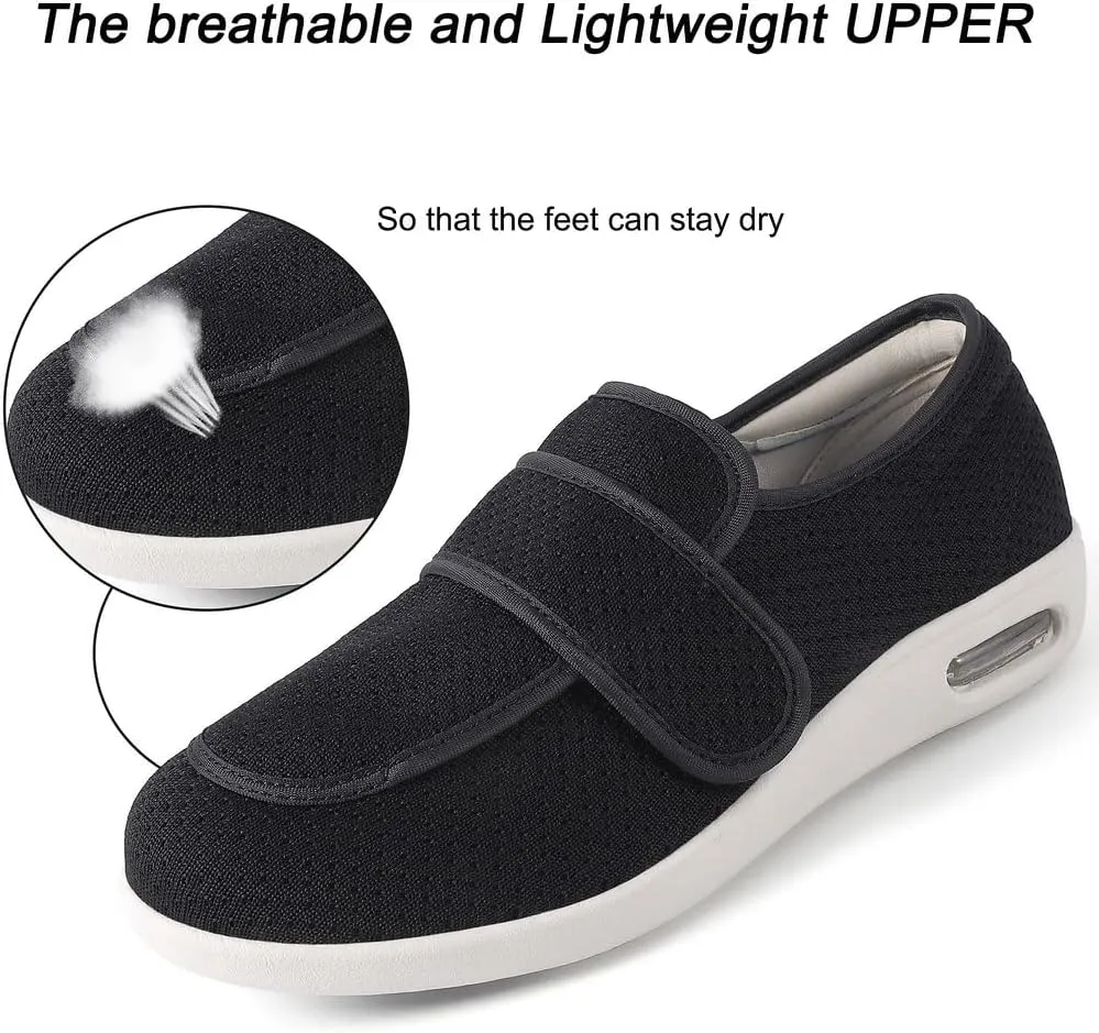 Diabetic Shoes for Women, Women's Wide Width Elderly Shoes, Adjustable Closure Lightweight Breathable, Swollen Feet Walking Edema Sneakers