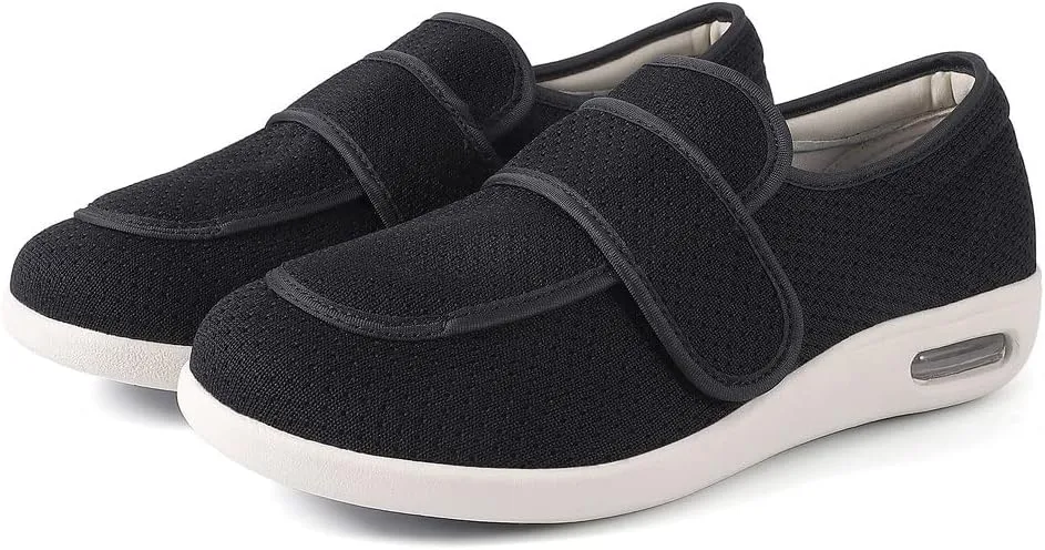 Diabetic Shoes for Women, Women's Wide Width Elderly Shoes, Adjustable Closure Lightweight Breathable, Swollen Feet Walking Edema Sneakers